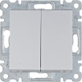 Berker LUMINA WYŁĄCZNIK SCHODOWY PODWÓJNY srebrny