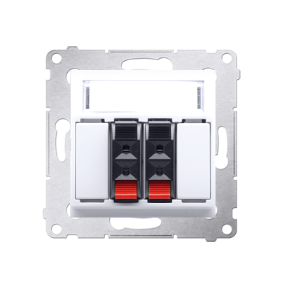 Kontakt SIMON 54 GNIAZDO GŁOŚNIKOWE PODWÓJNE białe
