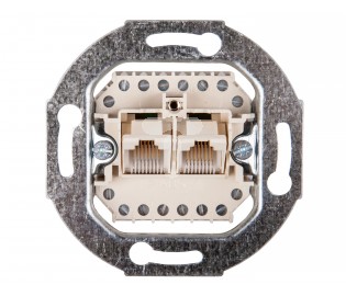 Berker K.1 / K.5 GNIAZDO TELEFONICZNE / KOMPUTEROWE PODWÓJNE mechanizm