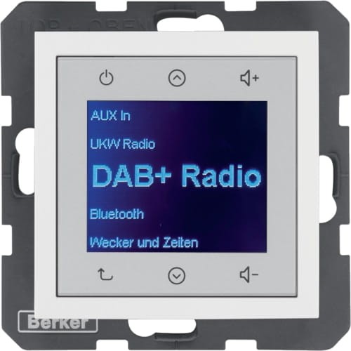 Berker Q.1 / Q.3 RADIO TOUCH DAB+ BLUETOOTH biały