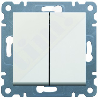 Berker LUMINA WYŁĄCZNIK SCHODOWY PODWÓJNY biały