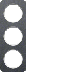 Berker R.1 RAMKA ŁUPEK POTRÓJNA biała
