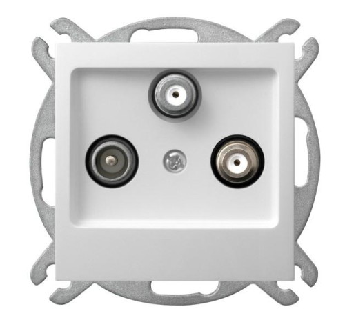 Ospel IMPRESJA GNIAZDO 2xSAT KOŃCOWE białe
