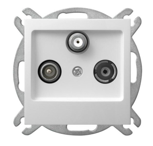 Ospel IMPRESJA GNIAZDO RTV-SAT KOŃCOWE białe
