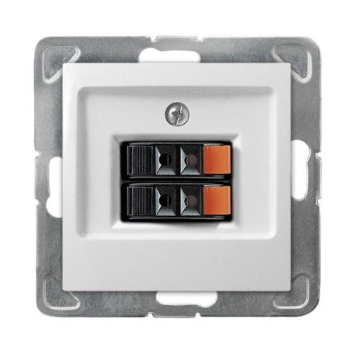 Ospel IMPRESJA GNIAZDO GŁOŚNIKOWE PODWÓJNE białe
