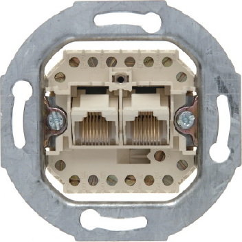Berker Q.1 / Q.3 GNIAZDO TELEFONICZNE / KOMPUTEROWE PODWÓJNE mechanizm