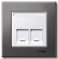 Schneider M-ELEGANCE RAMKA POJEDYNCZA METAL szary metaliczny