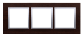 Kontakt  SIMON 54 NATURE RAMKA POTRÓJNA DREWNO srebrne wenge