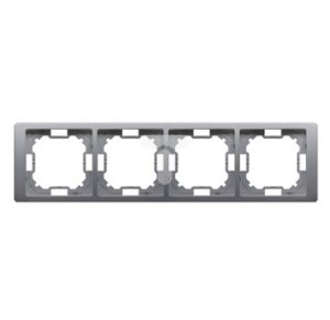 Kontakt Simon BASIC NEOS RAMKA POCZWÓRNA STAL INOX