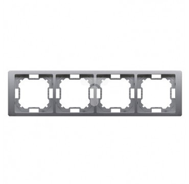 Kontakt Simon BASIC NEOS RAMKA POCZWÓRNA STAL INOX