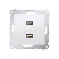 Kontakt SIMON 54 GNIAZDO USB białe