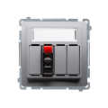 Kontakt Simon BASIC GNIAZDO GŁOŚNIKOWE POJEDYNCZE inox