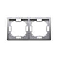 Kontakt Simon BASIC RAMKA PODWÓJNA inox