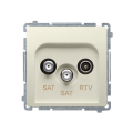 Kontakt Simon BASIC GNIAZDO 2xSAT beżowe