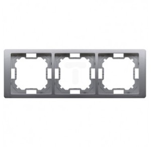 Kontakt Simon BASIC NEOS RAMKA POTRÓJNA STAL INOX