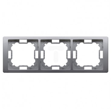 Kontakt Simon BASIC NEOS RAMKA POTRÓJNA STAL INOX