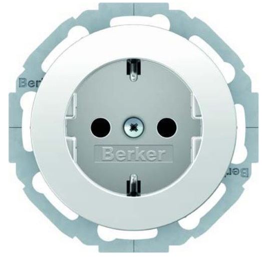 Berker R.CLASSIC GNIAZDO SCHUKO białe
