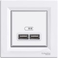 Schneider ASFORA GNIAZDO USB ŁADOWANIA białe