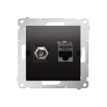 Kontakt SIMON 54 GNIAZDO ANTENOWO-KOMPUTEROWE antracyt