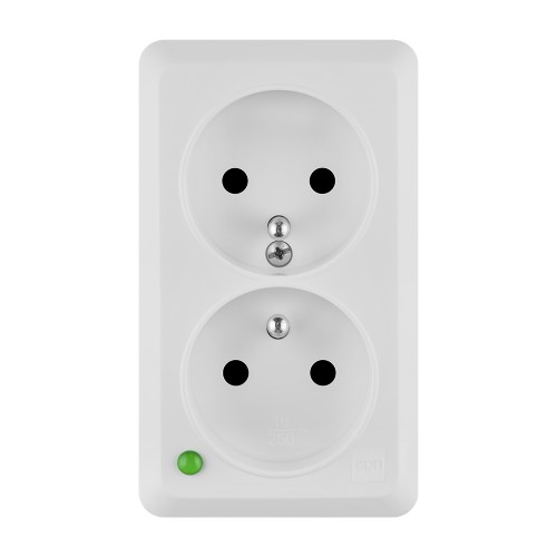 Elektro-Plast BERG GNIAZDO PODWÓJNE Z UZIEMIENIEM