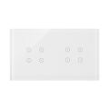 SIMON 54 TOUCH panel dotykowy podwójny 4+4 biała perła