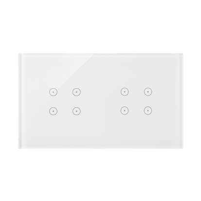 SIMON 54 TOUCH panel dotykowy podwójny 4+4 biała perła