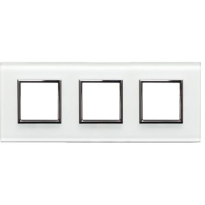 Kos DANTE RAMKA WHITE GLASS POTRÓJNA