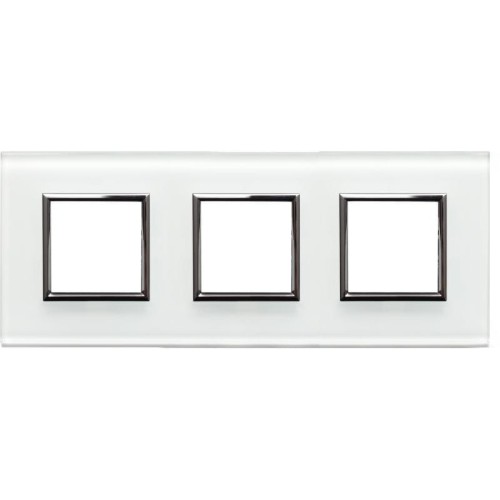 Kos DANTE RAMKA WHITE GLASS POTRÓJNA