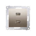 Kontakt SIMON 54 GNIAZDO USB złote