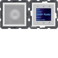 Berker B. KWADRAT RADIO TOUCH DAB+, BLUETOOTH KOMPLET białe
