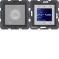 Berker B. KWADRAT RADIO TOUCH DAB+, BLUETOOTH KOMPLET antracyt