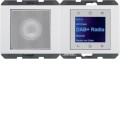 Berker K.1 / K.5 RADIO TOUCH DAB+ KOMPLET biały