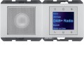 Berker K.1 / K.5 RADIO TOUCH DAB+ KOMPLET aluminium