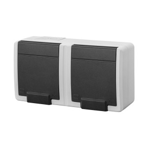 Elektro-Plast AQUANT 2K IP 55 GNIAZDO PODWÓJNE Z UZIEMIENIEM