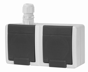 Elektro-Plast AQUANT 2K IP65 GNIAZDO PODWÓJNE Z UZIEMIENIEM