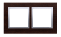 Kontakt  SIMON 54 NATURE RAMKA PODWÓJNA DREWNO srebrne wenge