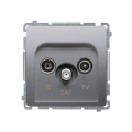 Kontakt Simon BASIC GNIAZDO RTV-SAT KOŃCOWE inox
