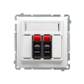 Kontakt Simon BASIC GNIAZDO GŁOŚNIKOWE PODWÓJNE białe