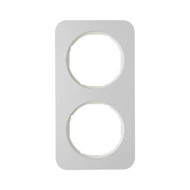 Berker R.1 RAMKA ALUMINIUM PODWÓJNA biała