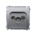 Kontakt Simon BASIC GNIAZDO RTV KOŃCOWE inox