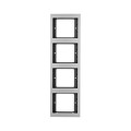 Berker K.1 / K.5 RAMKA POCZWÓRNA PIONOWA aluminium