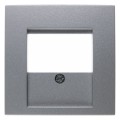 Berker B. KWADRAT GNIAZDO GŁOŚNIKOWE POJEDYNCZE aluminium