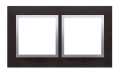 Kontakt SIMON 54 NATURE RAMKA PODWÓJNA METAL inox yin