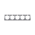 Kontakt Simon BASIC RAMKA 5-KROTNA inox