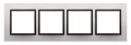 Kontakt  SIMON 54 NATURE RAMKA POCZWÓRNA METAL inox yang
