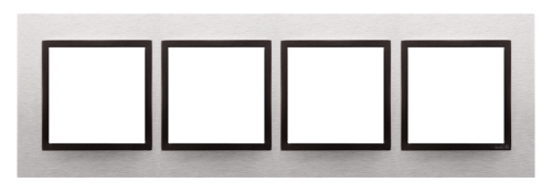 Kontakt  SIMON 54 NATURE RAMKA POCZWÓRNA METAL inox yang