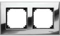 Schneider M-ELEGANCE RAMKA PODWÓJNA METAL chrom