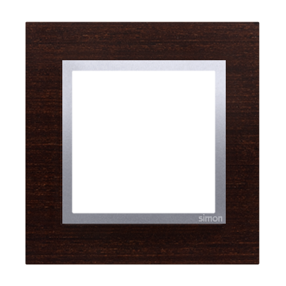 Kontakt  SIMON 54 NATURE RAMKA POJEDYNCZA DREWNO srebrne wenge