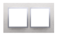 Kontakt SIMON 54 NATURE RAMKA PODWÓJNA METAL inox klasyczny