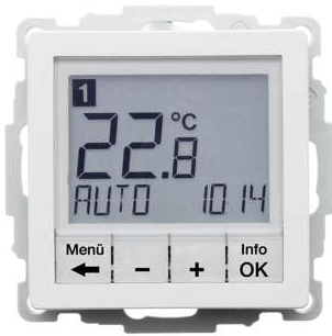 Berker Q.1 / Q.3 REGULATOR TEMPERATURY ZE STEROWANIEM CZASOWYM biały

